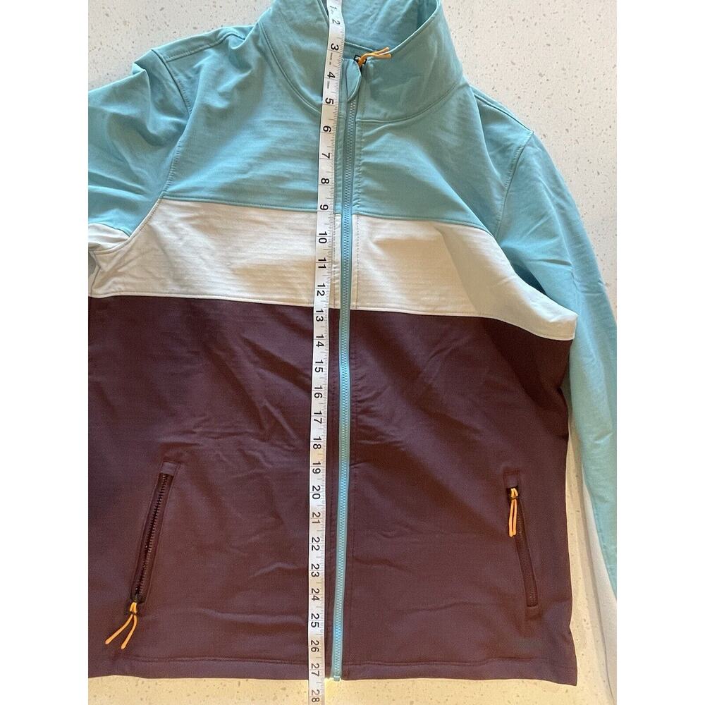 Saucony‎ Jacket Women’s Medium Colorblock Teal Gray White Lightweight - Picture 7 of 9